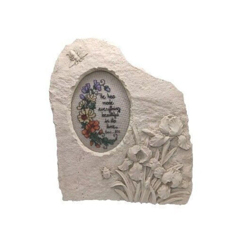 HOUSE OF LLOYD "REMEMBER WHEN" 3.5 X 5 PICTURE FRAME W/ Embroidered Scripture